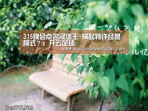 315晚会点名汉堡王 祸起特许经营模式?:开云足球(图2) 开云娱乐